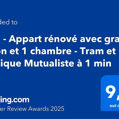 102 - Appart Renove Avec Grand Salon Et 1 Chambre - Tram Et Clinique Mutualiste A 1 Min Grenoble Bagian luar foto