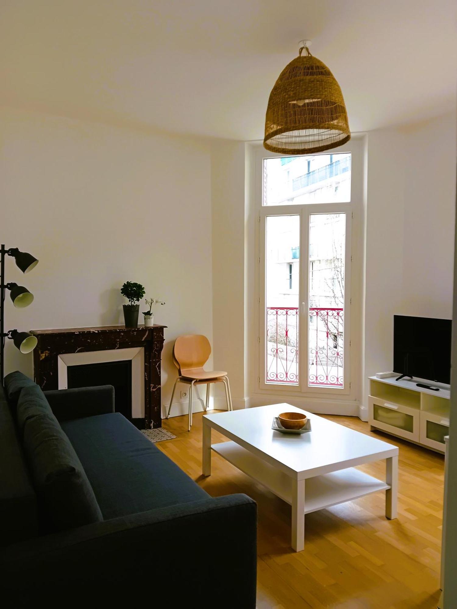 102 - Appart Renove Avec Grand Salon Et 1 Chambre - Tram Et Clinique Mutualiste A 1 Min Grenoble Bagian luar foto